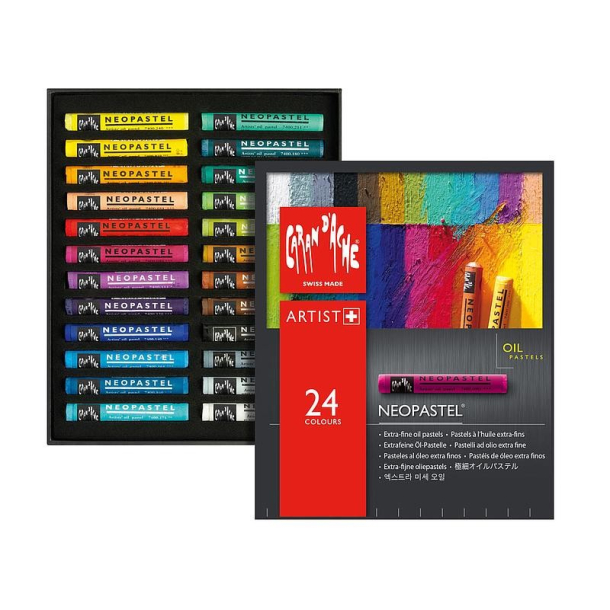  Caran d'Ache Neopastel oliepastel st 24 i ske 