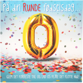 Kort med musik, P din runde fdselsdag 0 glem det forreste tal
