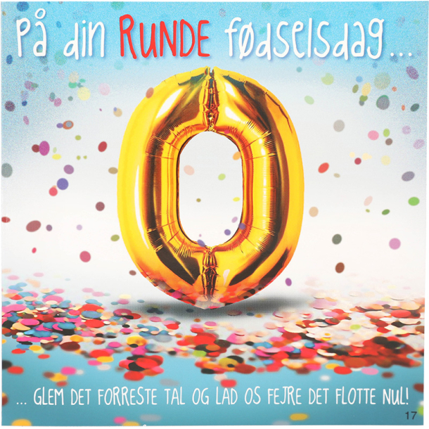 Kort med musik, P din runde fdselsdag 0 glem det forreste tal