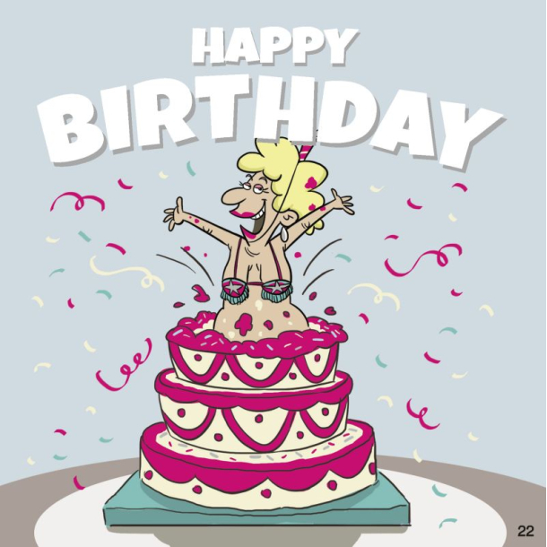 Kort med musik, Happy Birthday Kage