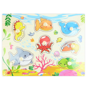 Knoppuslespil i tr, havet