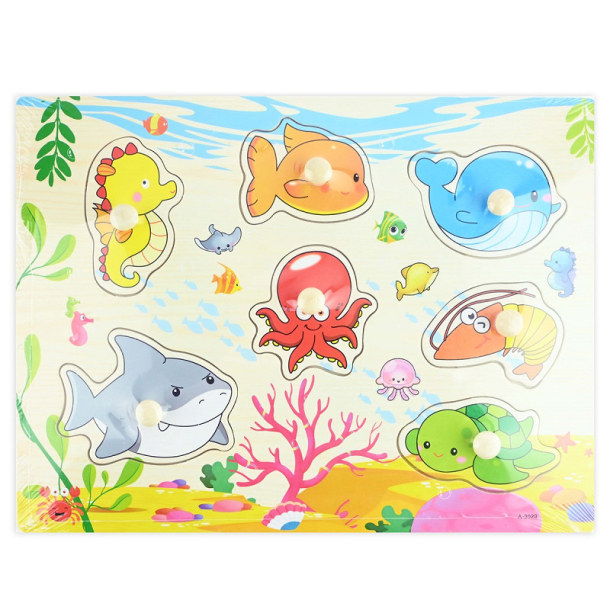 Knoppuslespil i tr, havet