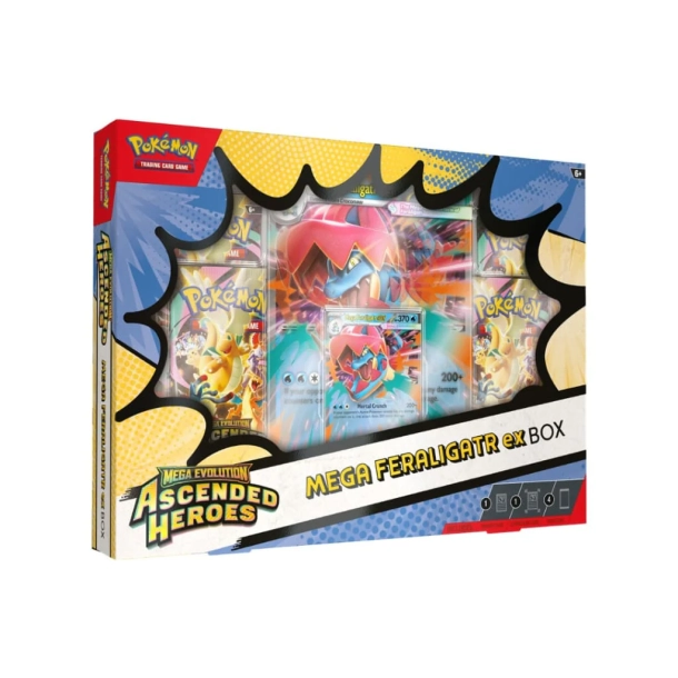 Pokemon Mega Evolutions: Ascended Heroes - Mega Feraligator ex box