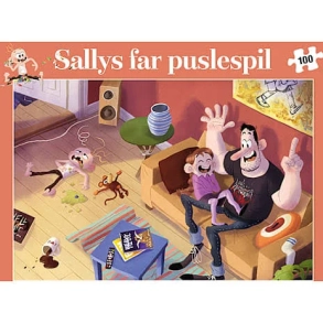 Sallys far puslespil, 100 brikker