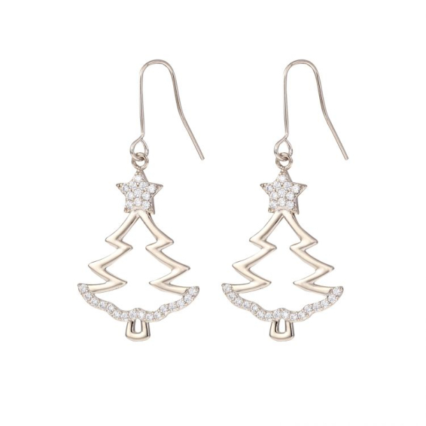 Snazzy Santa Jule�reringe Juletr� med glimmer