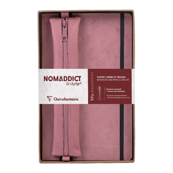 CLAIREFONTAINE Nomaddict, notesbog A5 og penalhus m. elastik