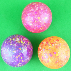 SQUEEZE BALL GLITTER 3stk 5cm 