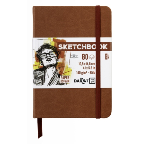 Darwi skitsebog 10,5x14,8cm, terracotta