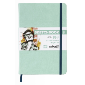 Darwi skitsebog 14x21cm, mint gr�n