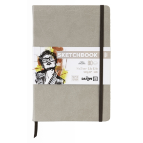Darwi skitsebog 14x21cm, taupe