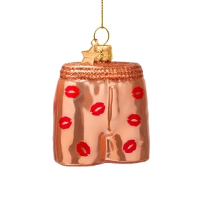 Julekugle boxershorts med kys.