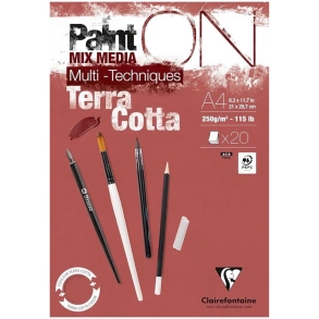 CLAIREFONTAINE PAINT-ON TERRACOTTA A4