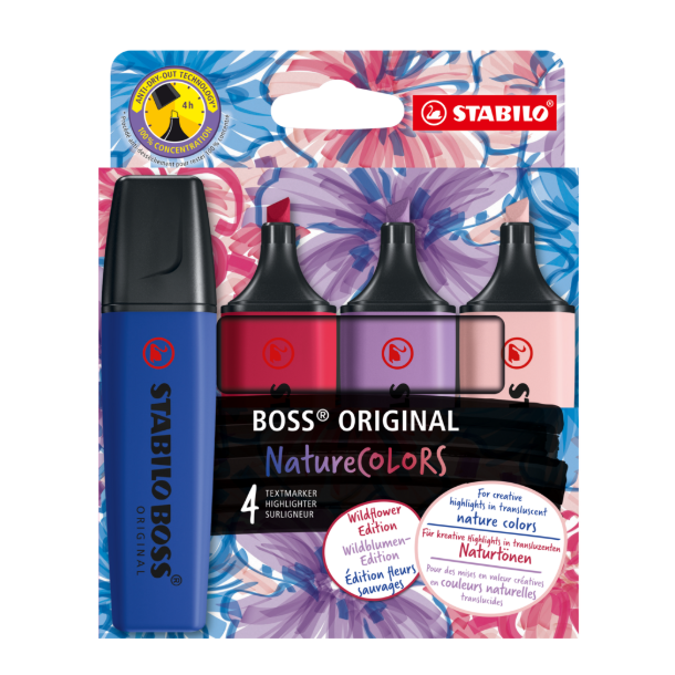 STABILO BOSS NatureCOLOR WILDFLOWER 4 STK.