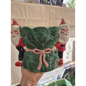 Rice, urtepotte med nisser