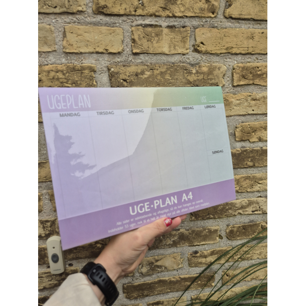 Ugeplan blok, A4