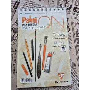 Paint On Multi -Techniques tegnepapir A5 m. spiral, 20 ark