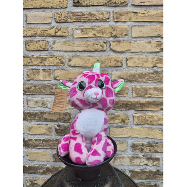 Bamse, Giraf pink med glitter �jne
