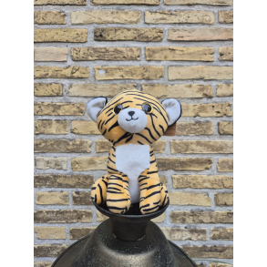  Bamse,Tiger gul og sort med glitter �jne