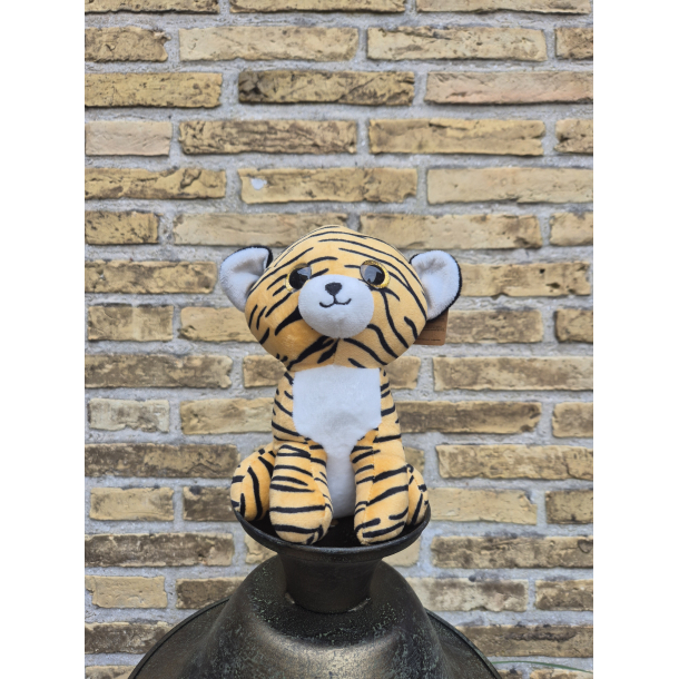  Bamse,Tiger gul og sort med glitter �jne
