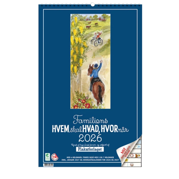 Familiens hvem skal hvad og hvornr 2026, lille - 4 kolonner