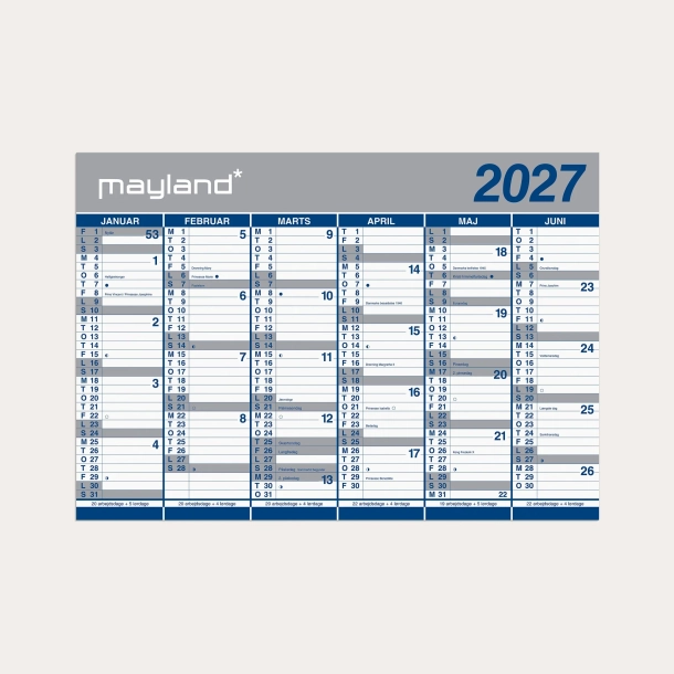 Mayland K�mpekalender 2x6 mdr. 2027