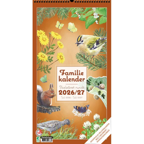 Plakatforlaget Familiekalender Skole�ret Rundt i Naturen 2026/ 2027