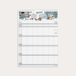 Studie Familiekalender Otto Dickmeiss &amp; Lilja Scherfig A3 2026/2027