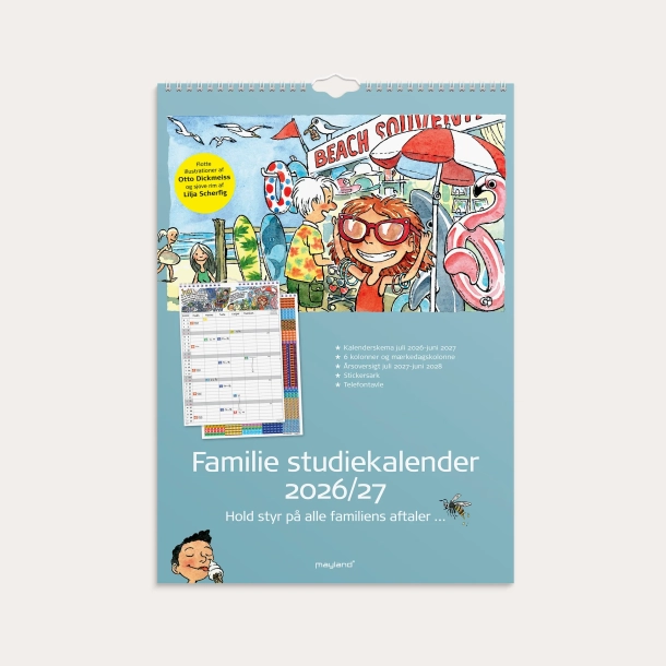 Studie Familiekalender Otto Dickmeiss &amp; Lilja Scherfig A3 2026/2027