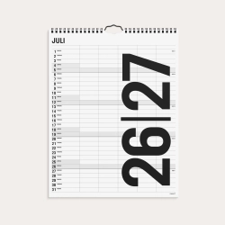 Familiekalender Black and White 5 kol. 2026/2027