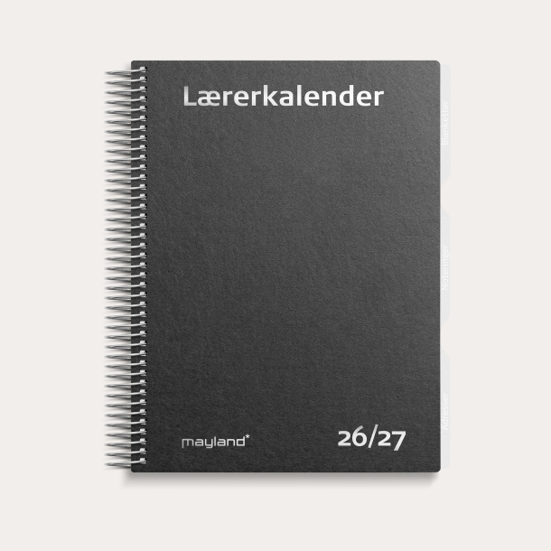 Studie L�rerkalender A5 matsort genbrugskarton 2026/2027