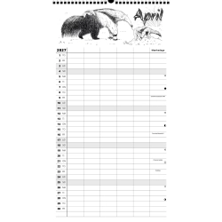 FamilyPlan Familiekalender WILD 2027 - 5-pers.