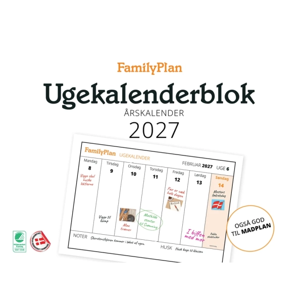 FamilyPlan BLOK UgeKalender 2027