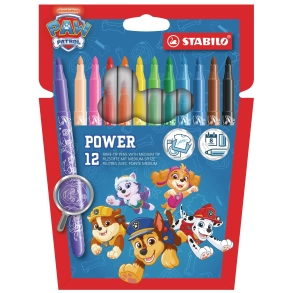 Stabilo Power Tuscher, 12 stk. Paw Patrol