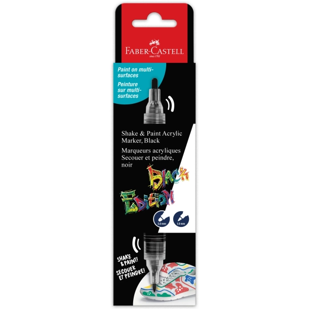 Faber Castell paint marker, duo tip, sort