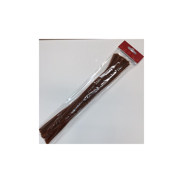 Chenille 6mm x 30cm brun