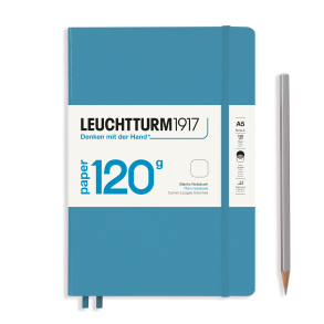 Leuchtturm1917 Notesbog, Medium Hardcover, 203 sider, Nordic Blue, Blank, 120 g papir