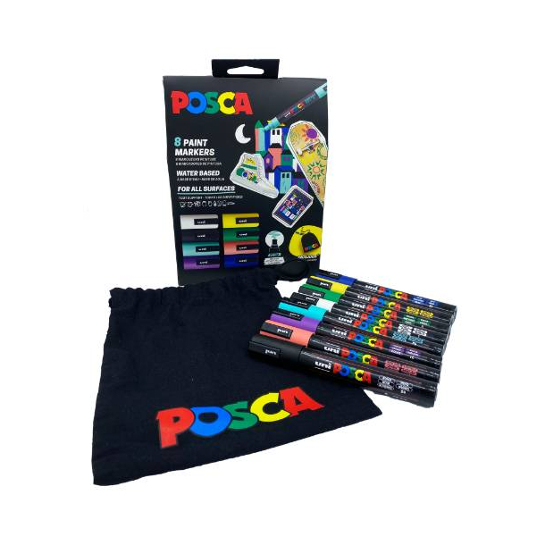 Posca Pouch Set PC-5M 8 stk