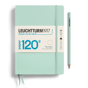 Leuchtturm1917 Notesbog, Medium Hardcover, 203 sider, Mint Green, Blank, 120 g papir