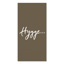 Serviet m. hygge, mocca