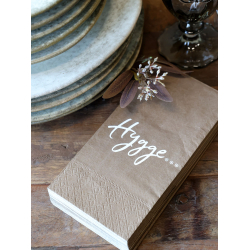 Serviet m. hygge, mocca