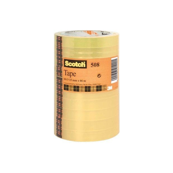 Tape Scotch 508 15mmx66m, klar, 1 rulle