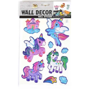 3D klistermrker til vggen, Enhjrning