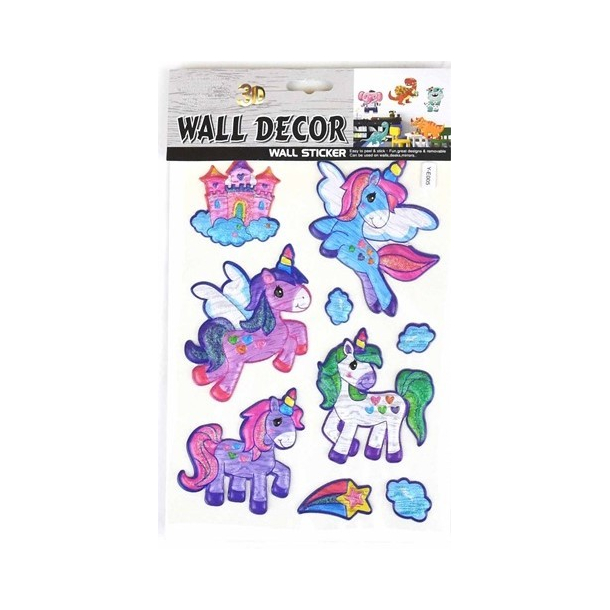 3D klistermrker til vggen, Enhjrning