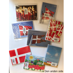 4 dobbeltkort m. kuvert - Flag