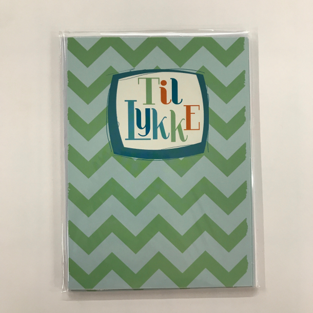 4 dobbeltkort m. kuvert - Tillykke/Blomst/Flag