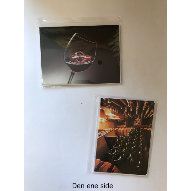 4 dobbeltkort m. kuvert - Vin