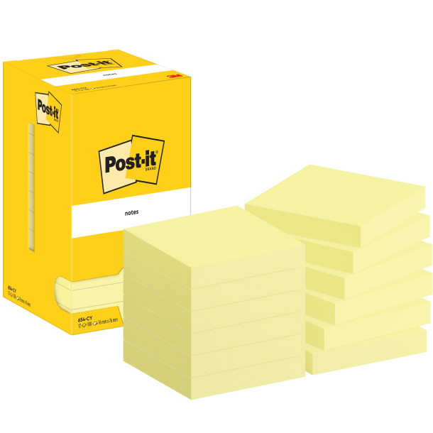 Post-it Notes 76x76 gul (12)
