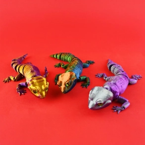 3D printet gecko, 17cm