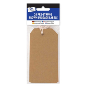 Manillam�rker, brune, 6x12 cm, 20 stk. 