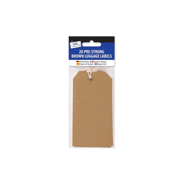 Manillam�rker, brune, 6x12 cm, 20 stk. 